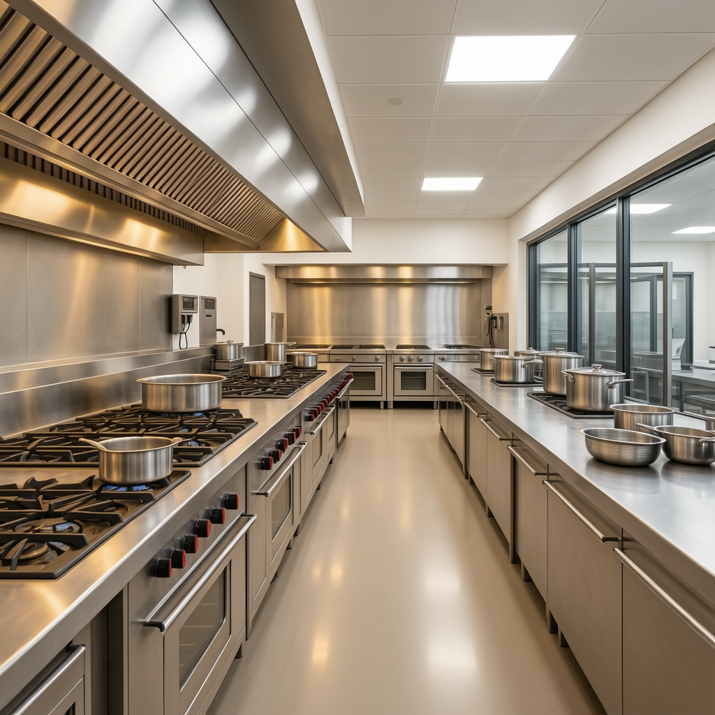 Professional commercial kitchen